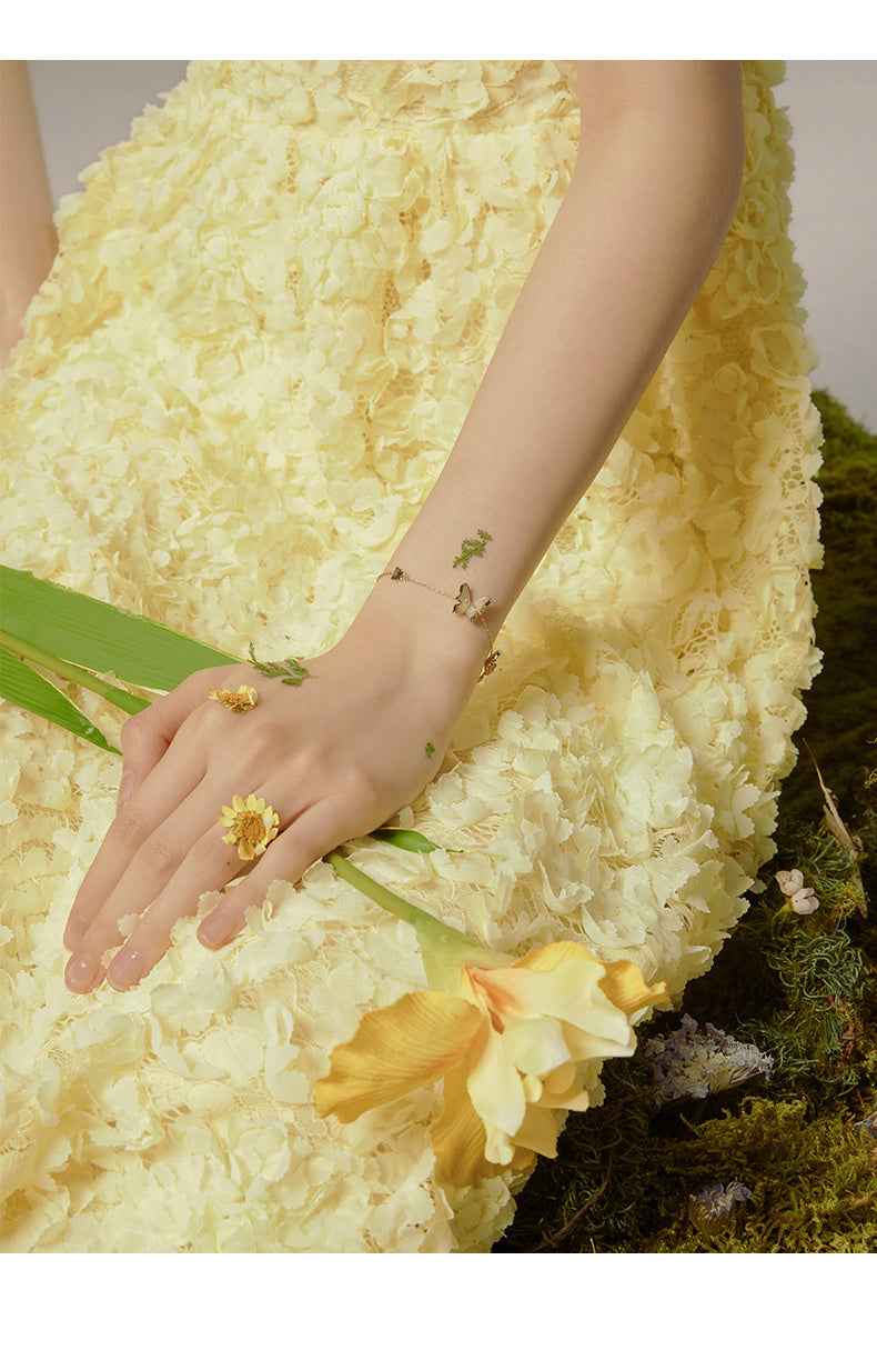 White Butterfly Sterling Silver Bracelet - Adjustable Minimalist Designer Gift