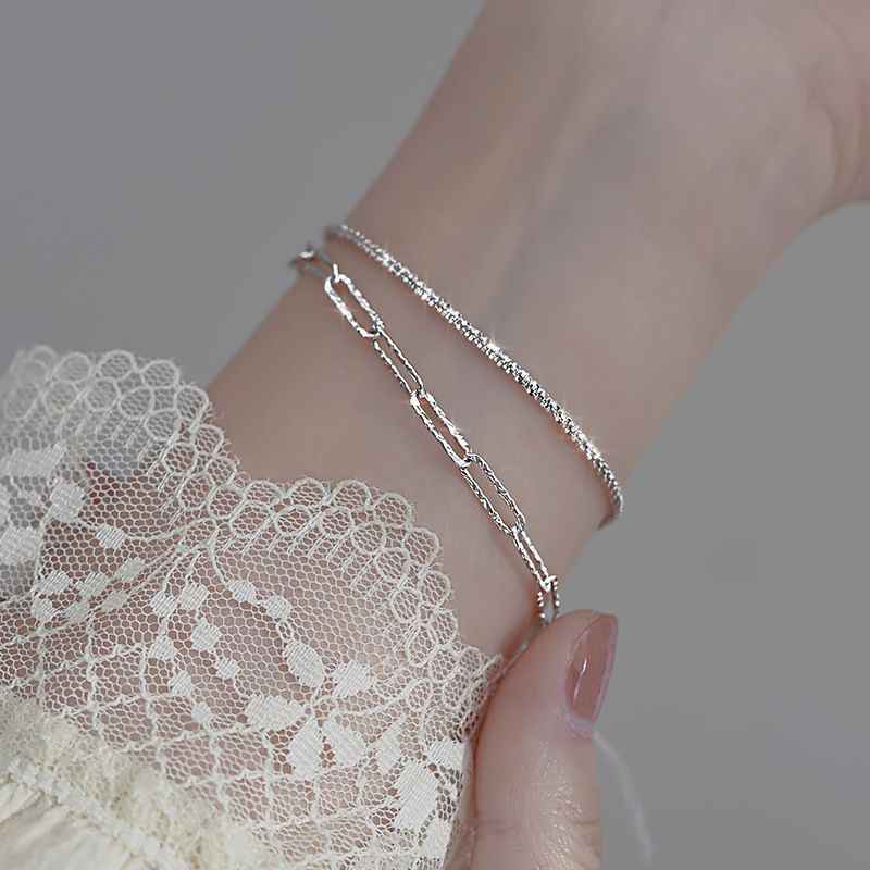 Korean Gypsophila Friendship Bracelet β S925 Silver, Adjustable Gift for Girlfriends