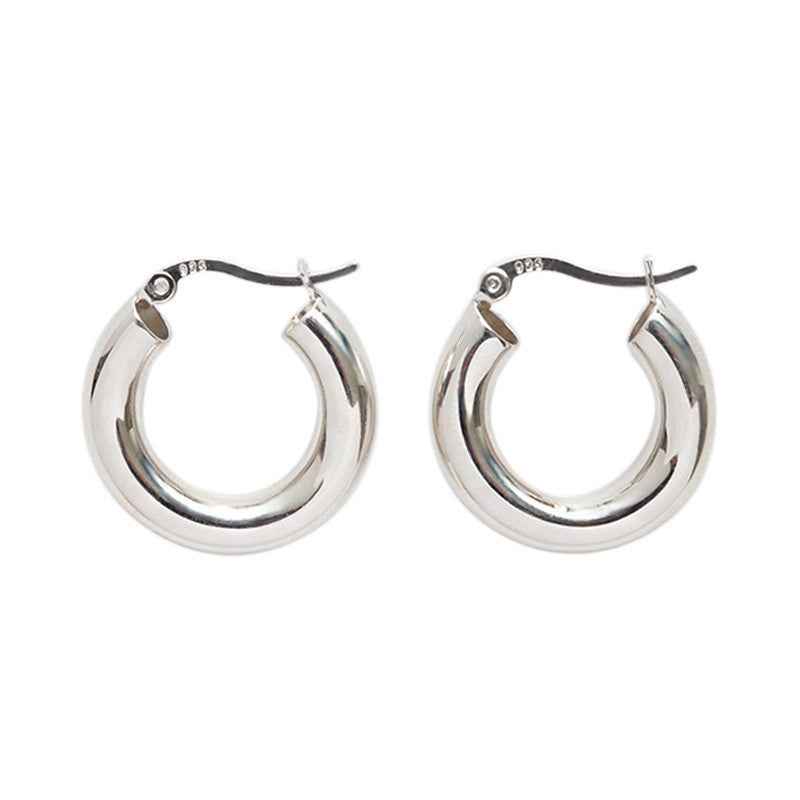 Oversized Statement Earrings in Sterling Silver with Gold or Platinum Plating – Modern Minimalist Design
