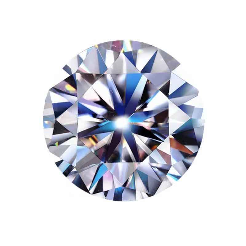 Moissanite Daisy Stud Earrings - D Color Hearts & Arrows Cut in Sterling Silver, 0.5ct or 1ct Total