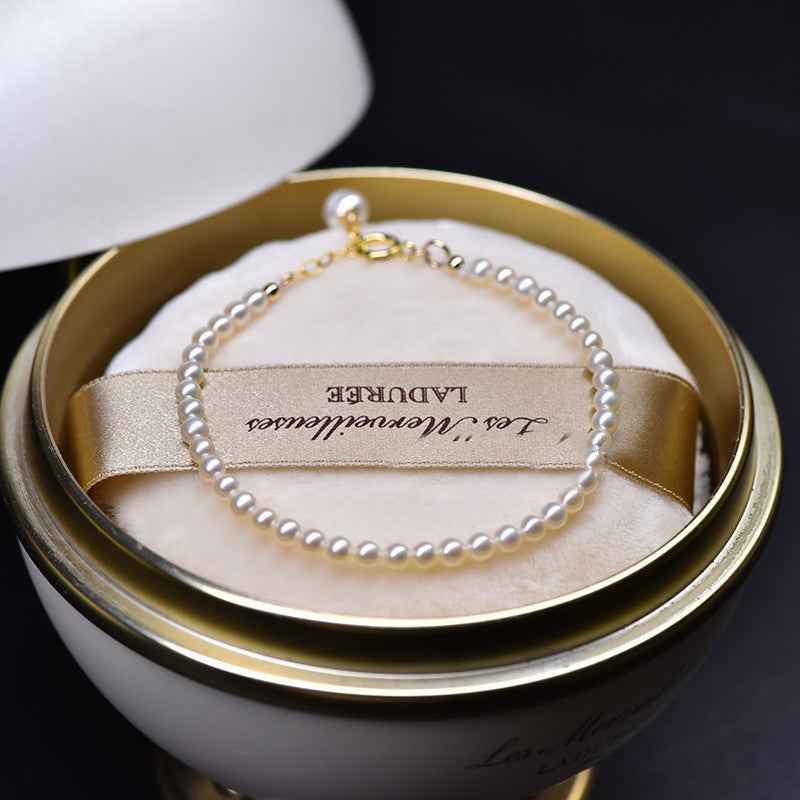 USA 14K Gold-Plated Freshwater Pearl Bracelet β Hypoallergenic, Water-Resistant & Adjustable Luxury