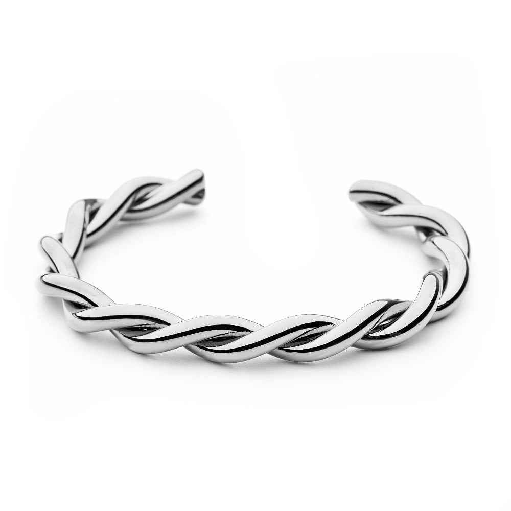 Open Twisted Antique-Style Personalized Bracelet β Bold Statement in Gold & Silver Finishes