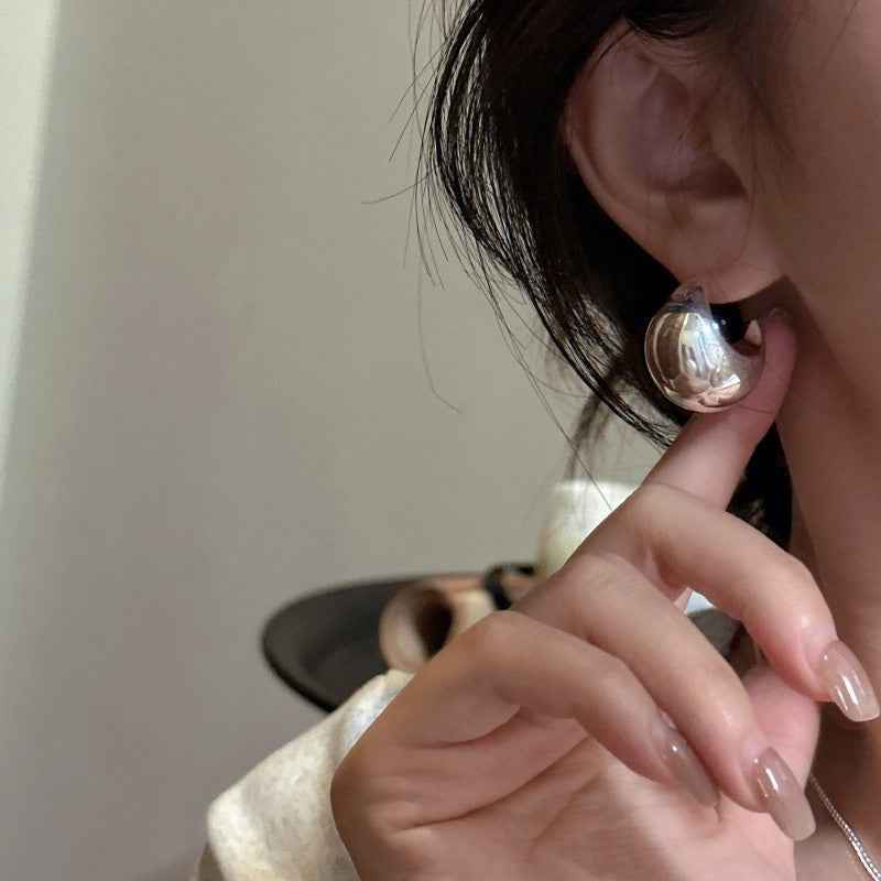 Geometric Retro Earrings β Irregular Minimalist Design in 925 Sterling Silver for Modern Women