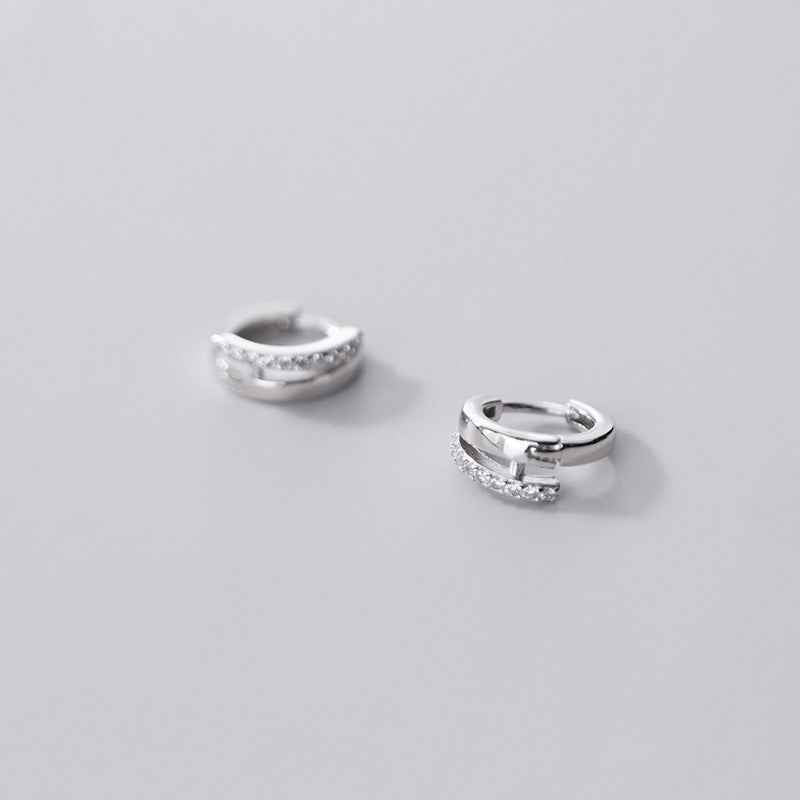 Modern S925 Sterling Silver Earrings β Elegant Rose Gold or Silver Finish for Everyday Wear