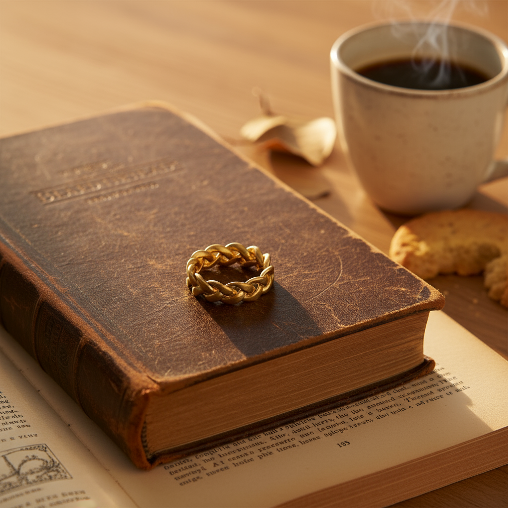 Braided Gold Plated Statement Ring - Eterna