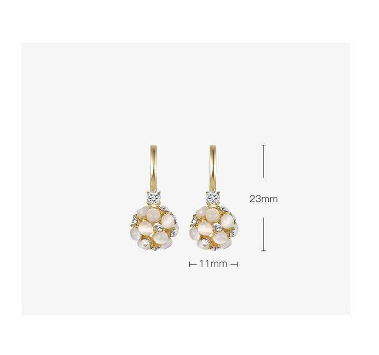 Opal Cluster Hoop Earrings for Elegant Style and Dazzling Shine