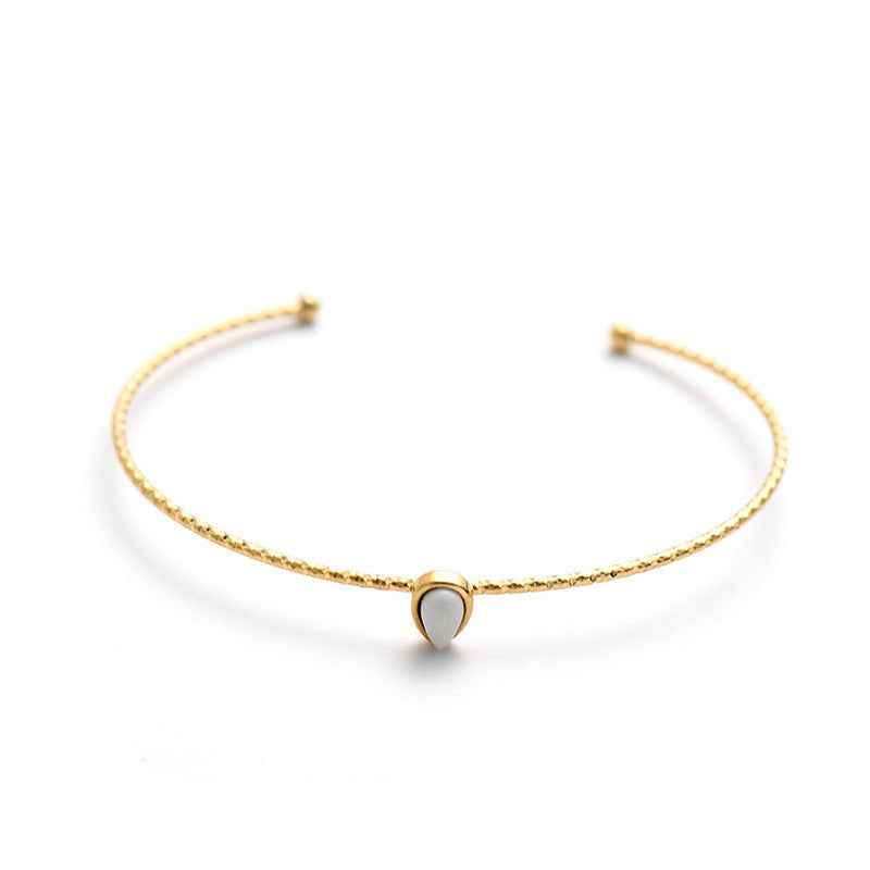French Style Stainless Steel Bracelet - Versatile European/American Design in 4 Colors
