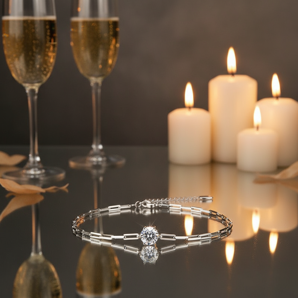 D Color 1 Carat Moissanite Bracelet β Certified S925 Sterling Silver, Elegant Premium Design - Eterna