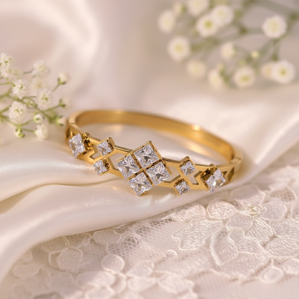 Princess Cut CZ Stacking Ring - Eterna