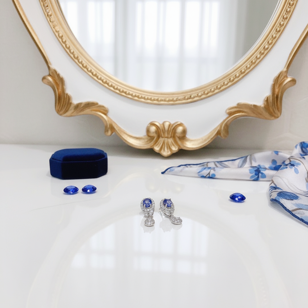 Natural Tanzanite Stud Earrings β Delicate 4x5mm, Korean Style, Women's Jewelry - Eterna