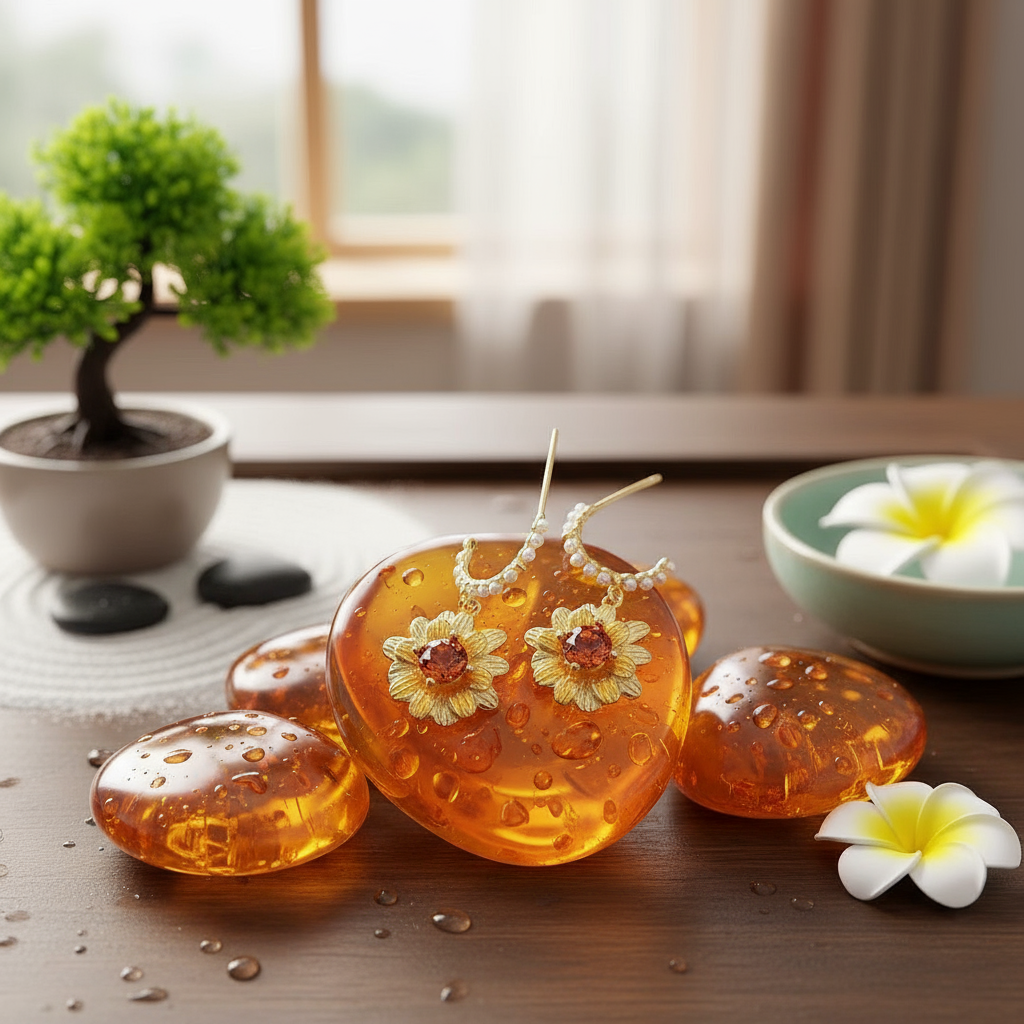 Natural Citrine Stud Earrings β 925 Sterling Silver, White or Yellow Gold Plated, 5mm - Eterna