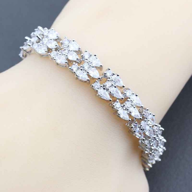 Elegant Double Row Evening Bracelet - The Perfect Elegant Evening Bracelet for Your Next Event