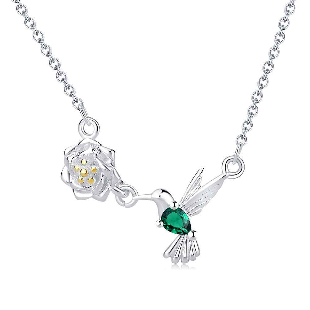 Women's Mori Bird Necklace - Cute Branch Design