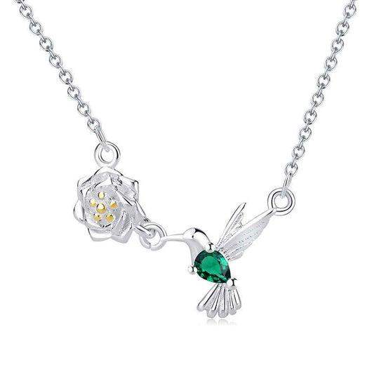 Women's Mori Bird Necklace - Cute Branch Design