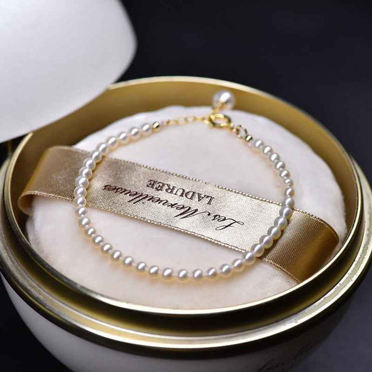 USA 14K Gold-Plated Freshwater Pearl Bracelet – Hypoallergenic, Water-Resistant & Adjustable Luxury