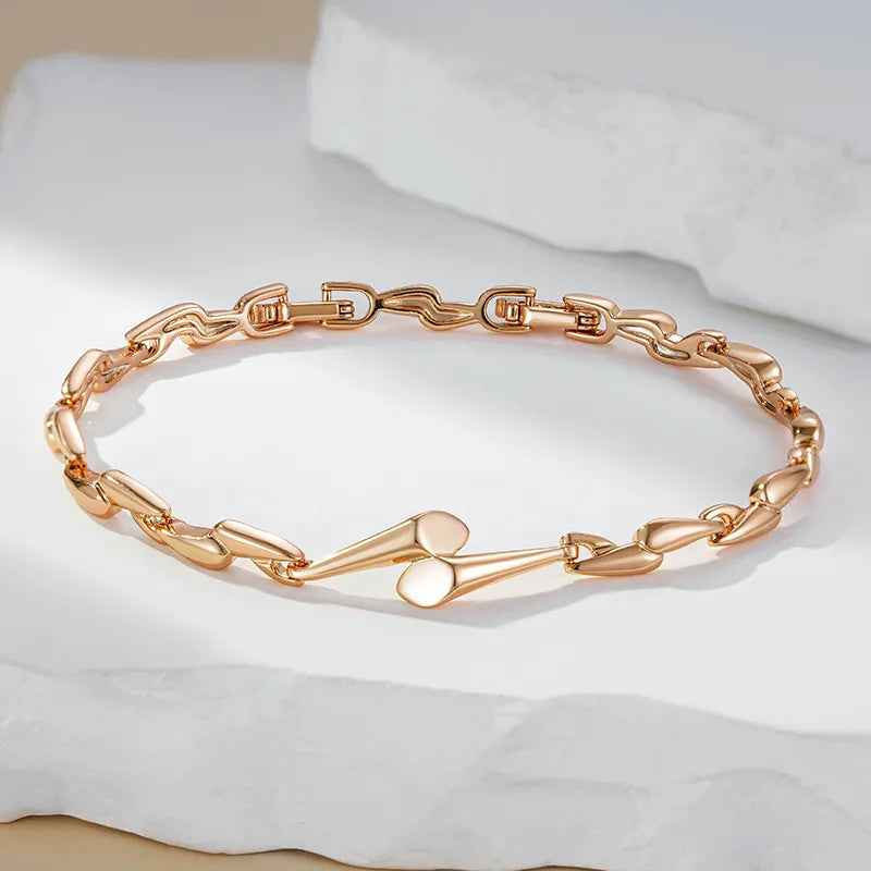 Minimalist Rose Gold Bracelet for Elegant Everyday Style - Light Luxury Electroplated Copper