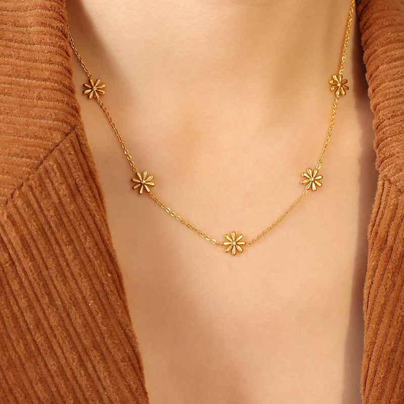 Gold-Plated Titanium Steel Necklace - Durable, Hypoallergenic & Adjustable Length