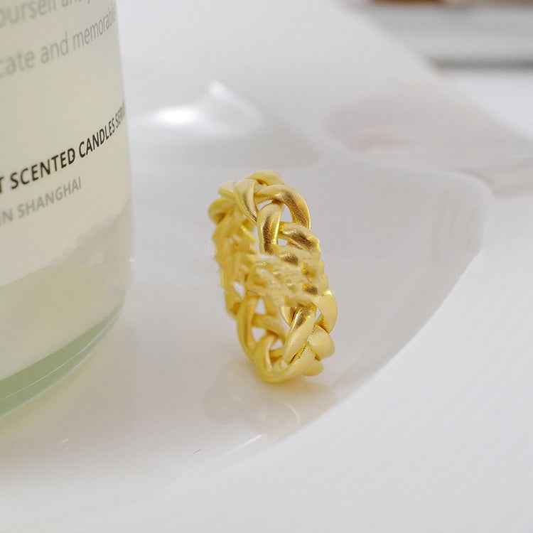 Braided Gold Plated Ring - A Stylish and Elegant Statement Accessory