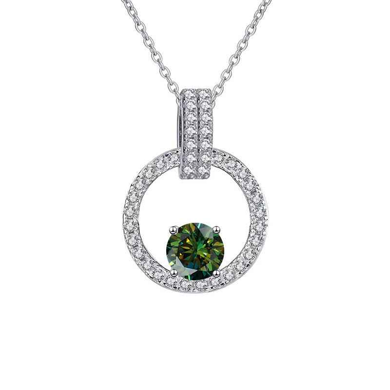 Floating Pink Crystal Necklace - Elegant Halo Design