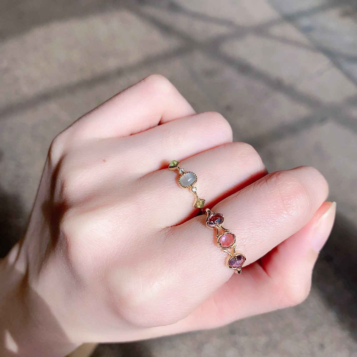 Rose Gold Sterling Silver Ring - 925 Cut Design