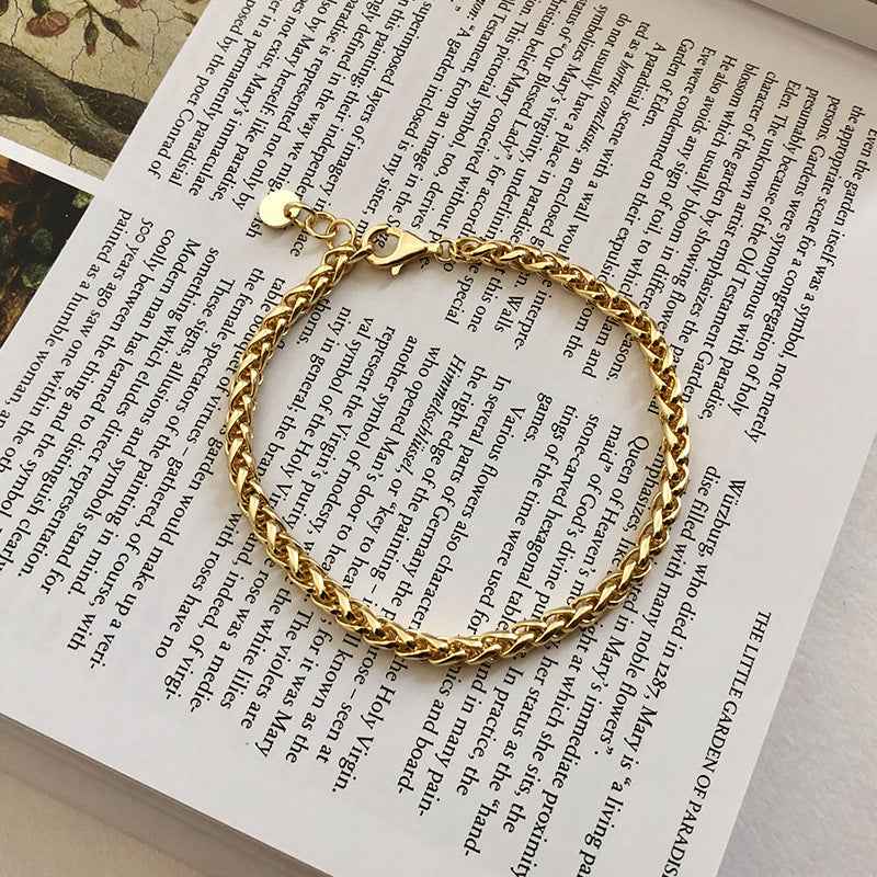 European-Style Gold-Plated Sterling Silver Chain Bracelet - Classic 9g Design
