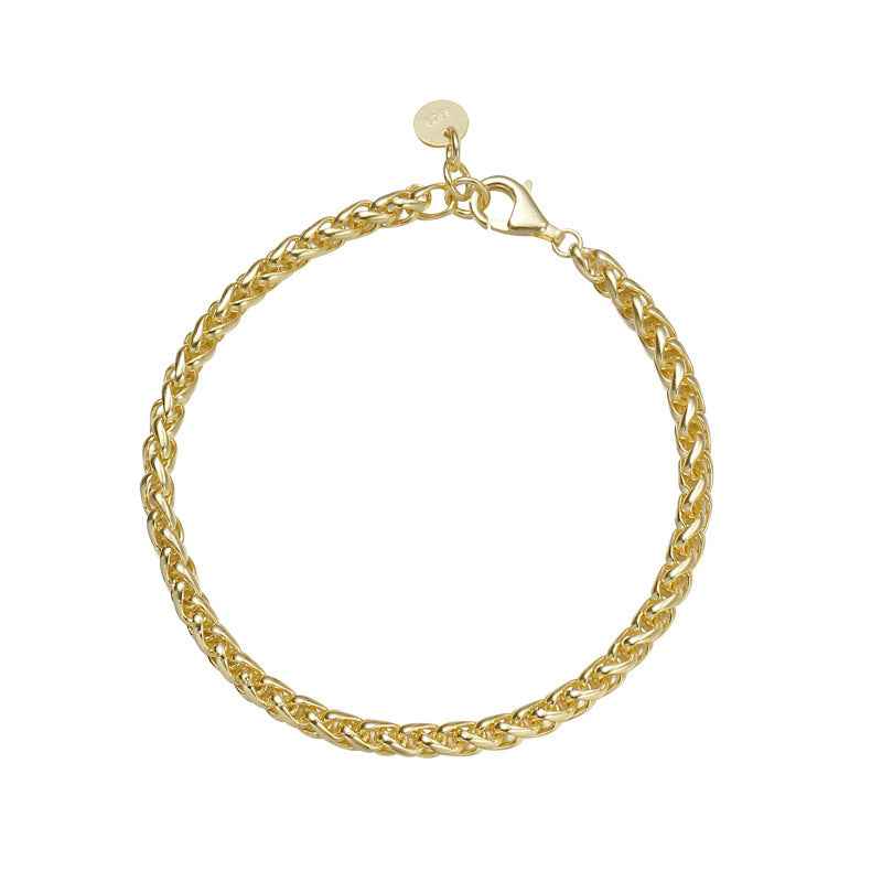 European-Style Gold-Plated Sterling Silver Chain Bracelet - Classic 9g Design