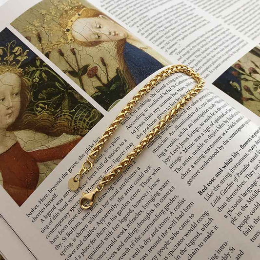 European-Style Gold-Plated Sterling Silver Chain Bracelet - Classic 9g Design
