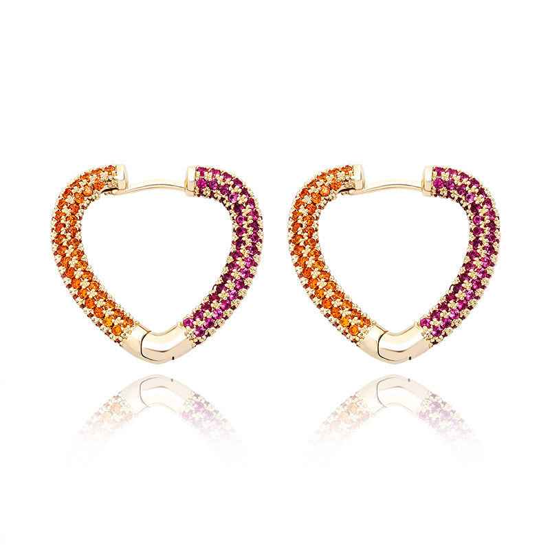 Hip-Hop Unisex Earrings - 18K Gold or White Gold-Plated Copper with AAA Cubic Zirconia in Black, Gold, and White Gold