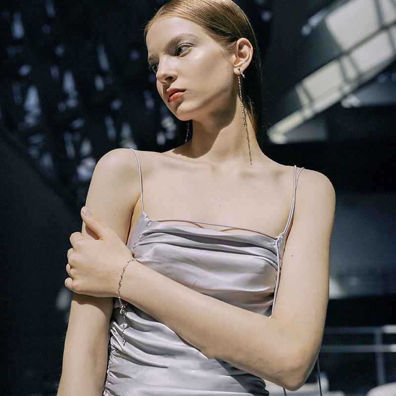 Minimalist Silver-Plated Bracelet – High-Sense Original Designer Hand Ornament