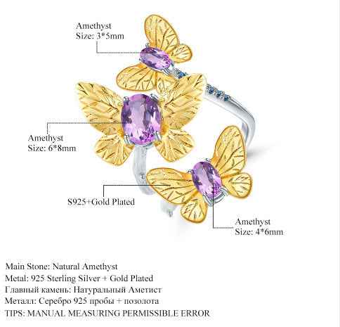 Amethyst Flutter Collection - Elegant Amethyst Flutter Jewelry