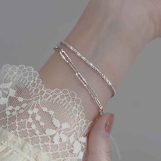 Korean Gypsophila Friendship Bracelet – S925 Silver, Adjustable Gift for Girlfriends
