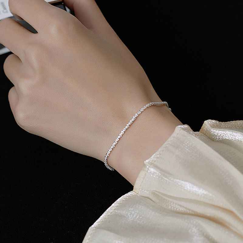 Korean Gypsophila Friendship Bracelet – S925 Silver, Adjustable Gift for Girlfriends