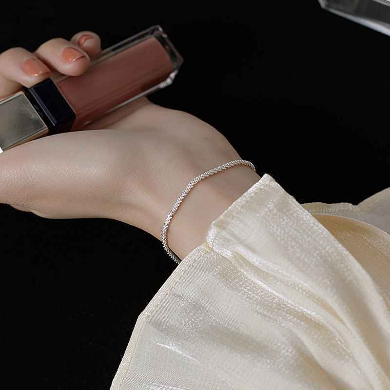 Korean Gypsophila Friendship Bracelet – S925 Silver, Adjustable Gift for Girlfriends