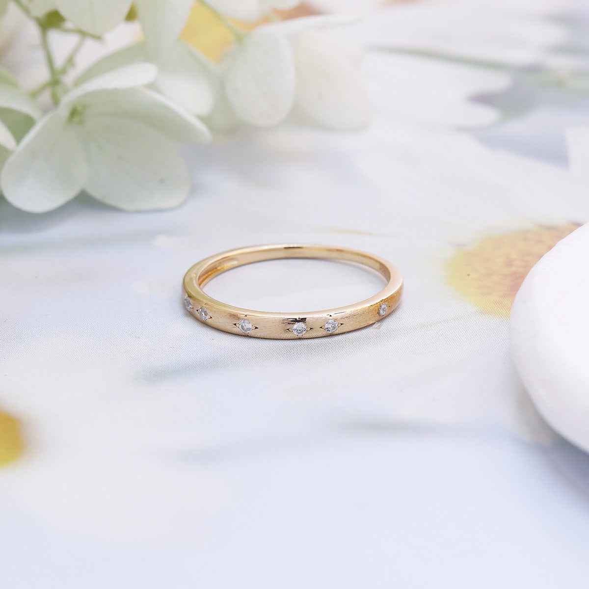 Starry Zircon Ring - Autumn S925 Silver-Plated Artsy Crystal Band | Affordable Luxury Celestial Jewelry for Women