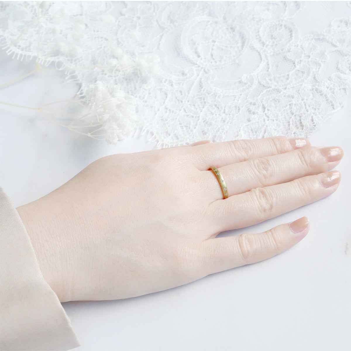 Starry Zircon Ring - Autumn S925 Silver-Plated Artsy Crystal Band | Affordable Luxury Celestial Jewelry for Women