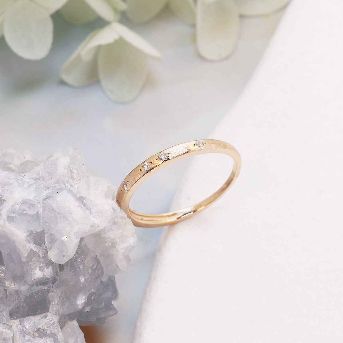 Starry Zircon Ring - Autumn S925 Silver-Plated Artsy Crystal Band | Affordable Luxury Celestial Jewelry for Women