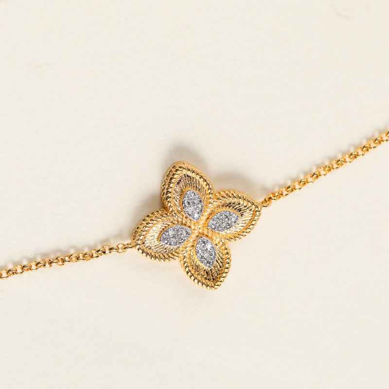 Gold Sterling Silver Bracelet - Adjustable Intellectual Elegance Design (S925, 18+2cm)