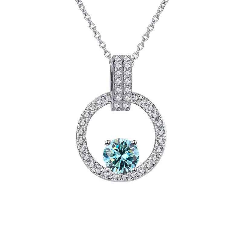 Floating Pink Crystal Necklace - Elegant Halo Design