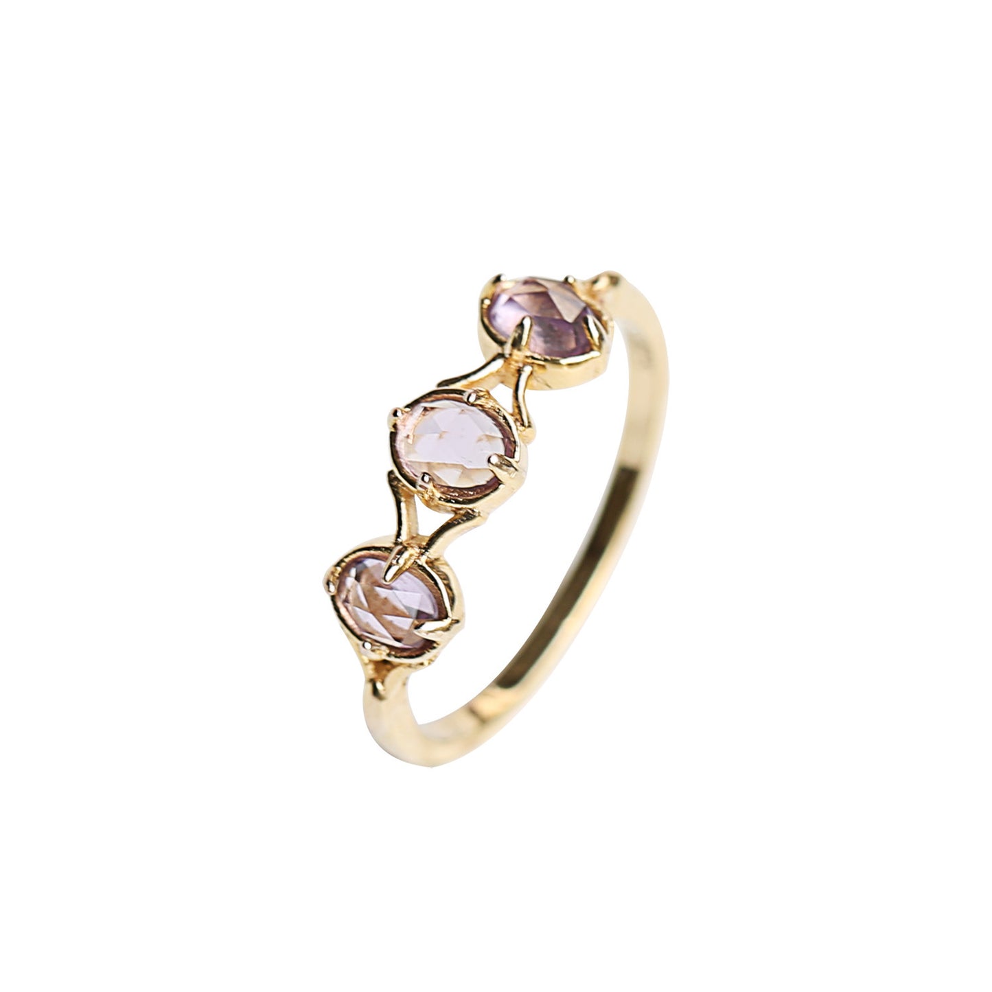 Rose Gold Cut 925 Sterling Silver Ring - Eterna