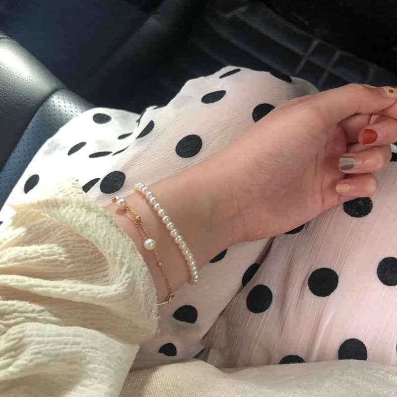 USA 14K Gold-Plated Freshwater Pearl Bracelet – Hypoallergenic, Water-Resistant & Adjustable Luxury