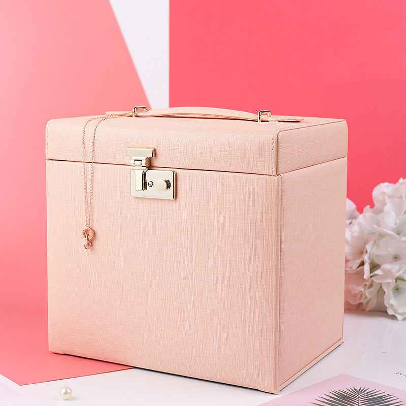 Premium Leather Jewelry Organizer Box for Necklaces, Bracelets & Earrings - Available in Green or Red