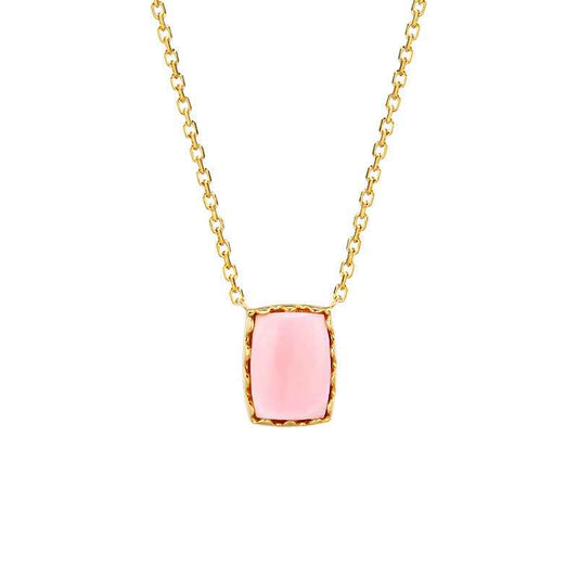 Lace Shell Pendant Necklace in Silver with Queen or White Shell and Gemstone Inlay - Adjustable Chain