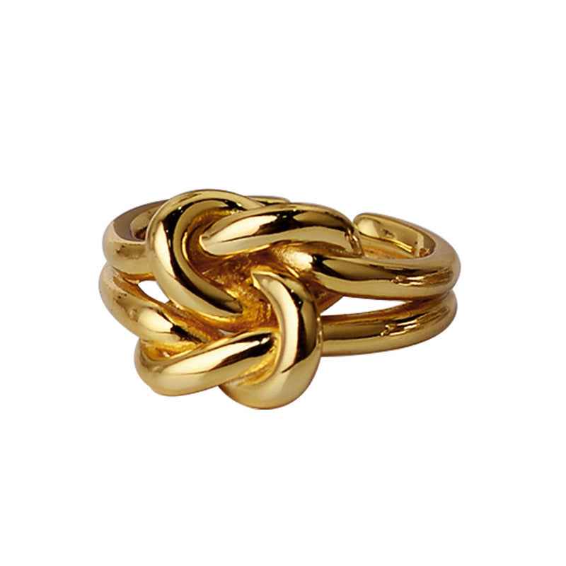 Women's Multilayer Silver Ring - Elegant Winding Design