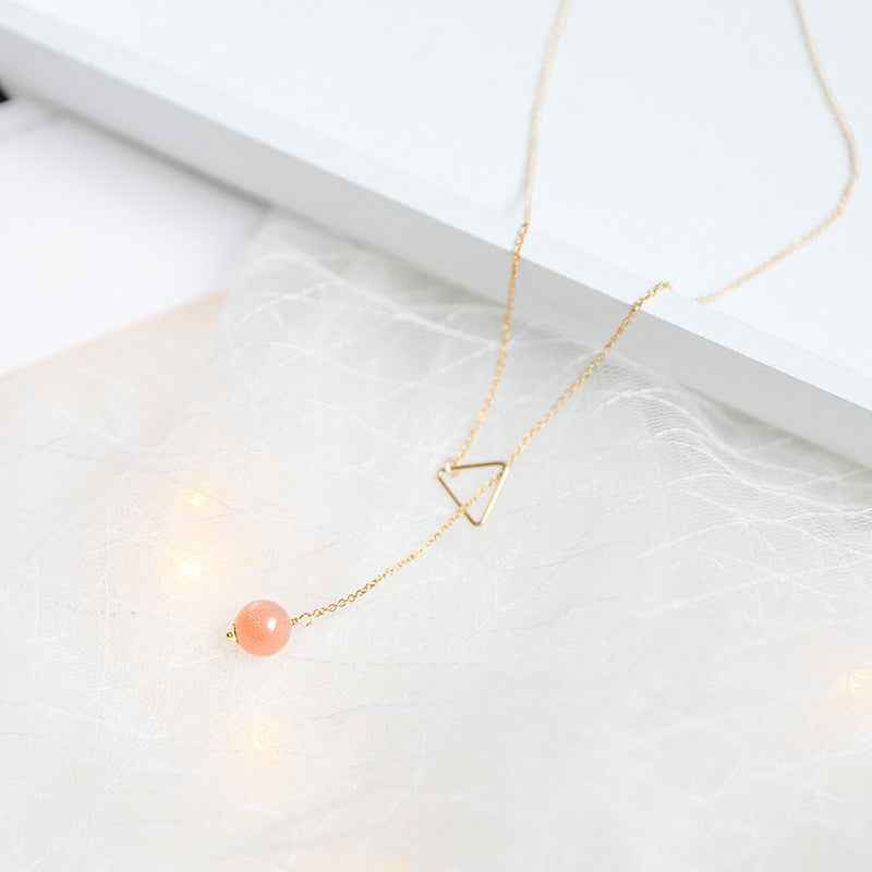 Minimalist Sun Pendant Necklace in Sterling Silver with 45cm Chain for Everyday Elegance
