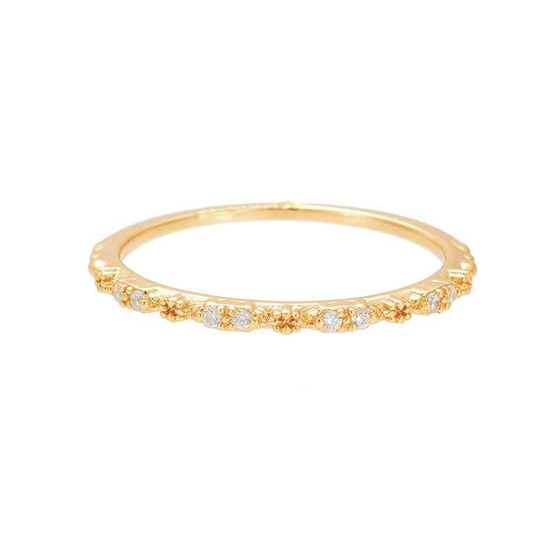 18k Gold Plated Stacking Ring for Elegant Layering in Sterling Silver