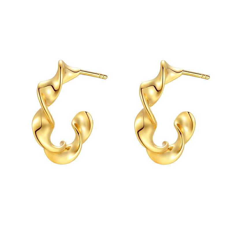 Vintage-Inspired Earrings - S925 Sterling Silver and 18K Gold Plating for Timeless Women's Jewelry