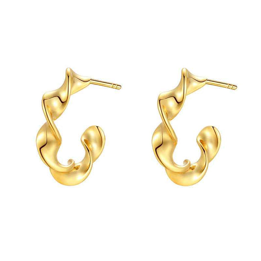 Vintage-Inspired Earrings - S925 Sterling Silver and 18K Gold Plating for Timeless Women's Jewelry