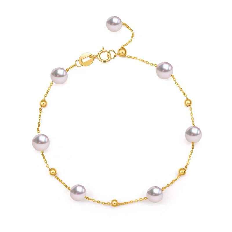 Dainty Gold Pearl Bracelet for Elegant Everyday Wear