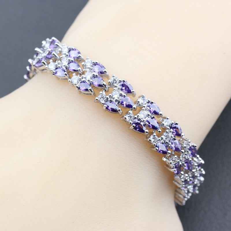 Elegant Double Row Evening Bracelet - The Perfect Elegant Evening Bracelet for Your Next Event