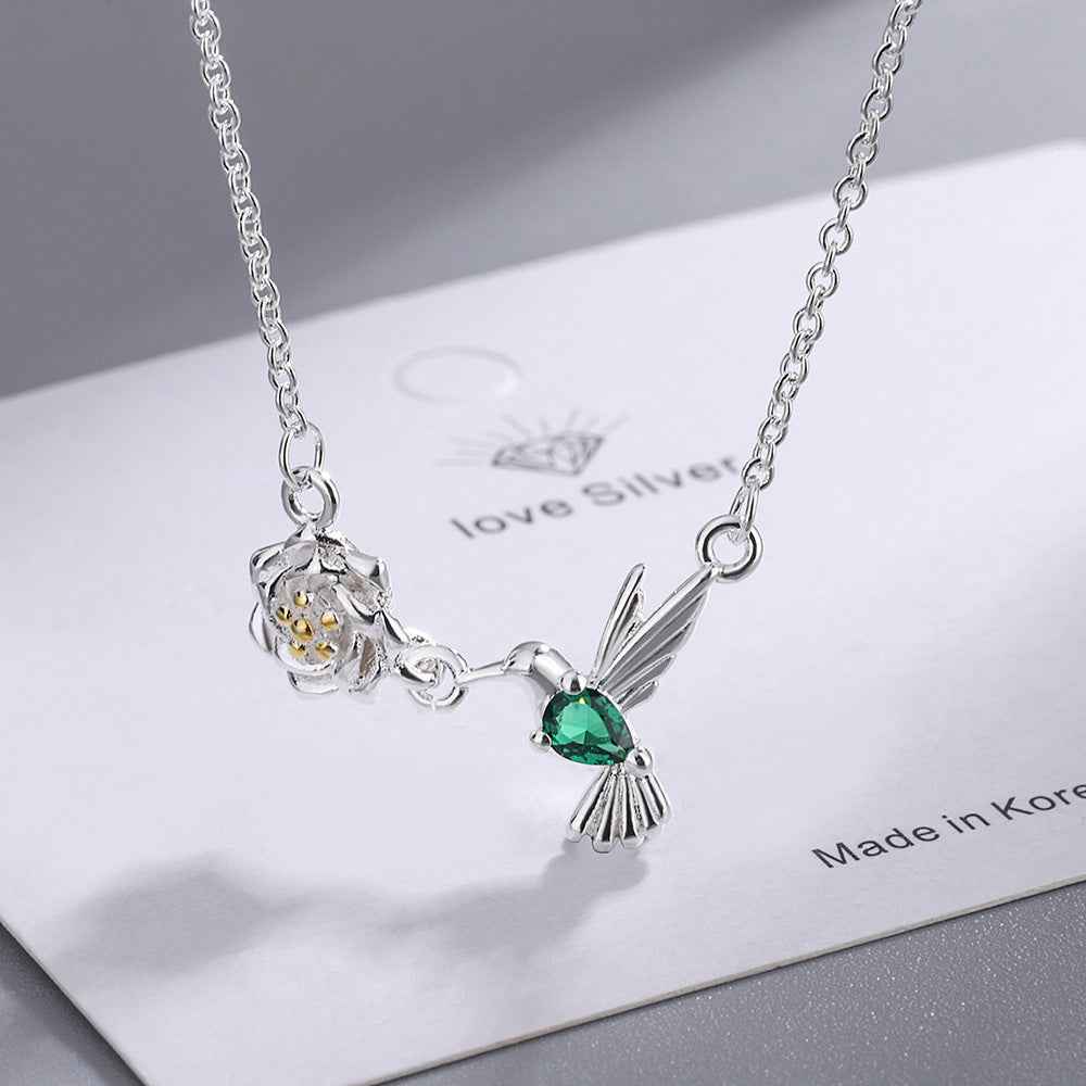 Women's Mori Bird Necklace - Cute Branch Design